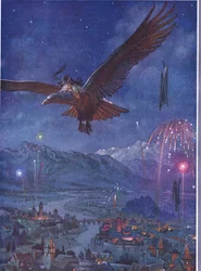 Die große Stadt freute sich, denn es war der Geburtstag des Königs, aus Das Kind der Luft, veröffentlicht von Duckworth, 1910